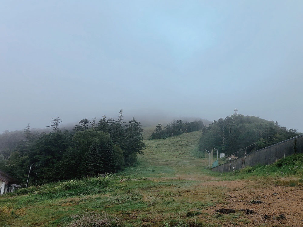 御嶽山も雲の中