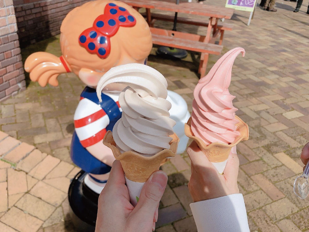 道の駅草津運動茶屋公園のソフトクリーム